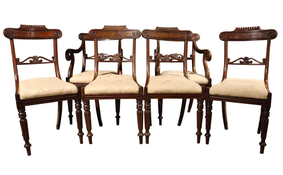 A Good Set of Six Mahogany Dining Chairs in the Manner of Gillows, Circa 1830