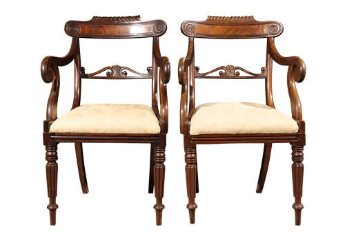A Good Set of Six Mahogany Dining Chairs in the Manner of Gillows, Circa 1830