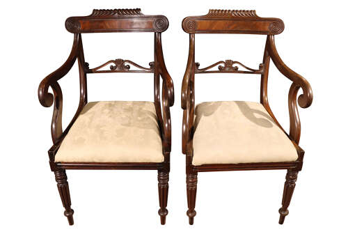 A Good Set of Six Mahogany Dining Chairs in the Manner of Gillows, Circa 1830