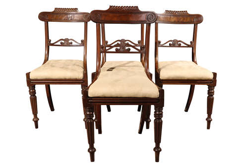 A Good Set of Six Mahogany Dining Chairs in the Manner of Gillows, Circa 1830