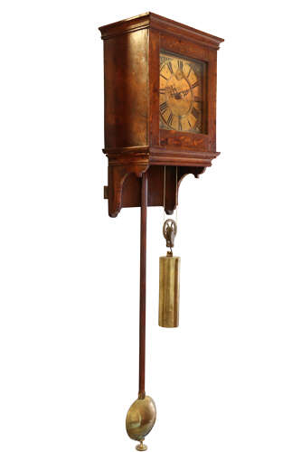 18th Century Hooded Wall Clock by Henry Deykin, Worcester