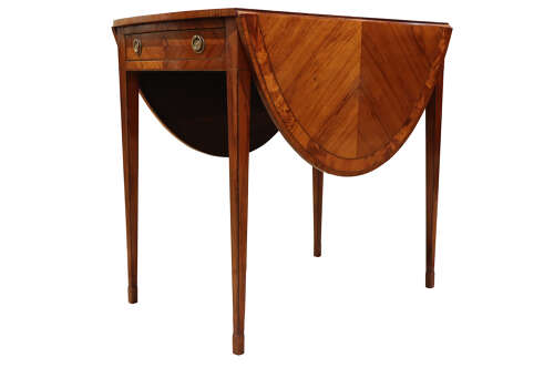 Georgian Kingwood and Satinwood Banded Pembroke Table, Circa 1800