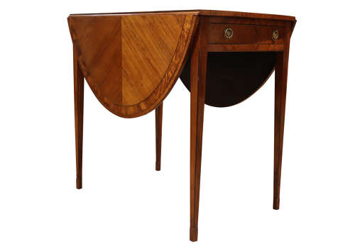 Georgian Kingwood and Satinwood Banded Pembroke Table, Circa 1800