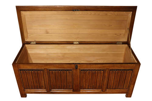 A Large Oak Coffer with Cedarwood Lining, Circa 1930s