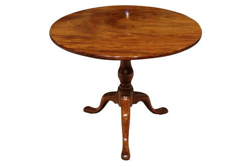 Georgian Mahogany Tripod Table with Tilting Top, Circa 1780