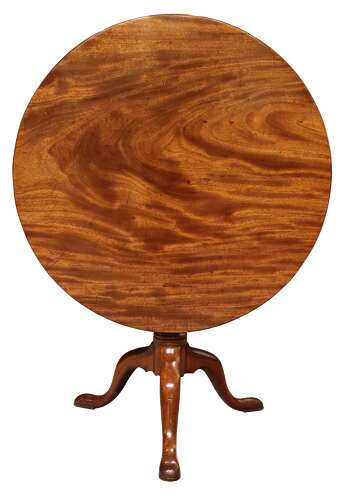 Georgian Mahogany Tripod Table with Tilting Top, Circa 1780