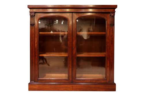A Fine Regency Mahogany Glazed Bookcase, circa 1810