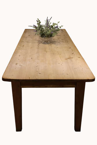 Good Size Scrubbed Pine Kitchen Table, circa 1920