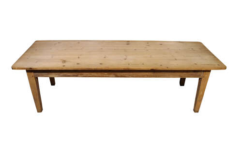 Good Size Scrubbed Pine Kitchen Table, circa 1920