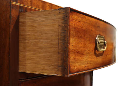 Small Regency Mahogany Bowfront Chest of Drawers,