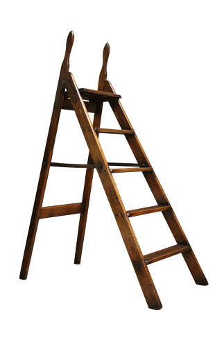 Pair of 19th Century Folding Library Steps, Circa 1860