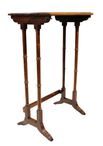 Regency Rosewood Nest of Three Tables, c.1820