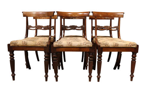 Set of Six William IV Period Dining Chairs