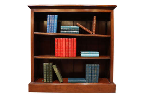 A small, good quality mahogany open bookcase, circa 1900