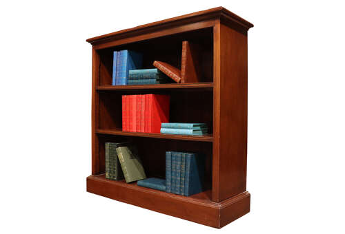 A small, good quality mahogany open bookcase, circa 1900