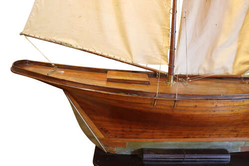 Late 19th-Century Scratch-Built Ketch-Rigged Pond Yacht with Carvel Hull, c.1890