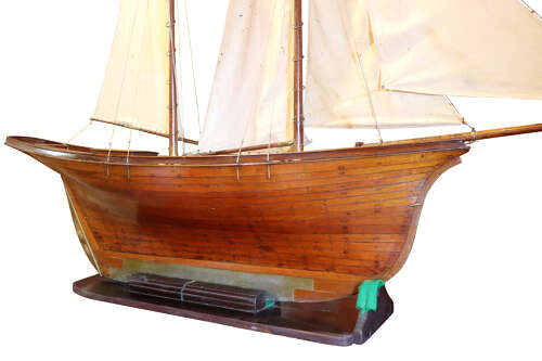 Late 19th-Century Scratch-Built Ketch-Rigged Pond Yacht with Carvel Hull, c.1890