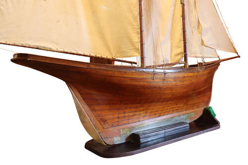Late 19th-Century Scratch-Built Ketch-Rigged Pond Yacht with Carvel Hull, c.1890
