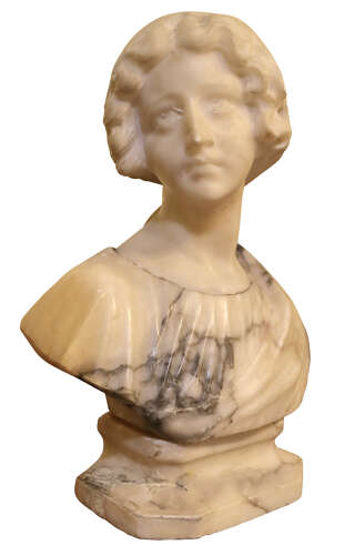 Victorian Marble Bust of a Young Woman, c.1850–1870