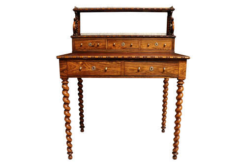 Fine Early Victorian Rosewood Ladies Writing Table, c.1845–1855