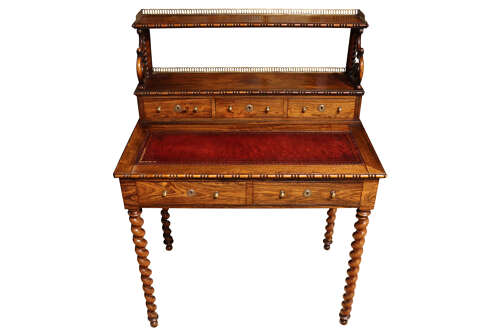 Fine Early Victorian Rosewood Ladies Writing Table, c.1845–1855