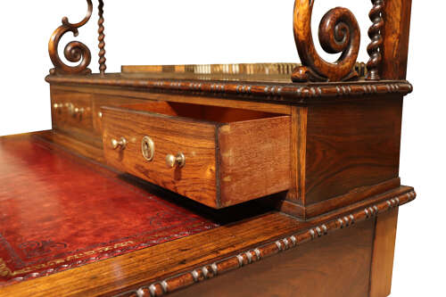 Fine Early Victorian Rosewood Ladies Writing Table, c.1845–1855
