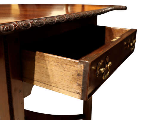 Georgian Cuban Mahogany Drop-Leaf Occasional Table with Two Drawers, c.1760–1780