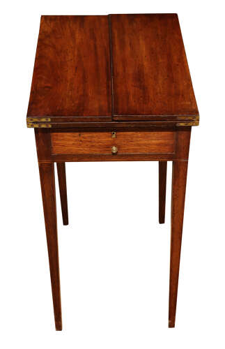Georgian Mahogany Twin-Flap Bridge Table, Circa 1820