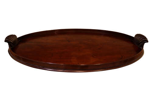 Early Georgian mahogany Serving tray, English, circa 1740.
