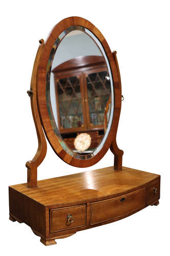 A pretty 19th-century mahogany dressing table mirror