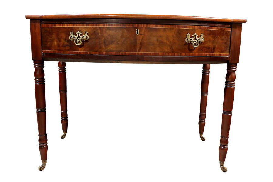 Mahogany Bow-Fronted Single Drawer side table