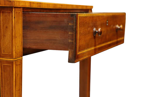 George III Sheraton Period Mahogany & Satinwood Screen Writing Table, Circa 1790