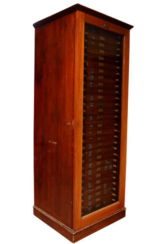 Large Mahogany Collectors Cabinet