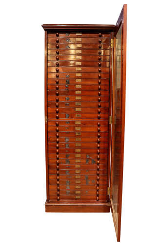 Large Mahogany Collectors Cabinet