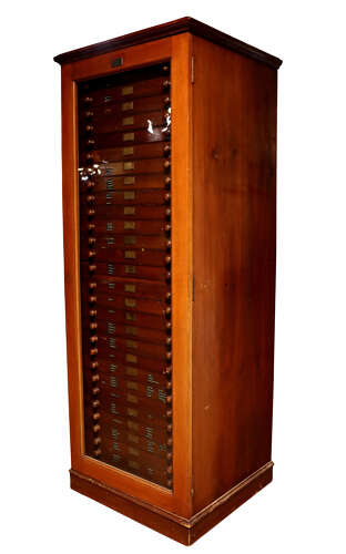 Large Mahogany Collectors Cabinet