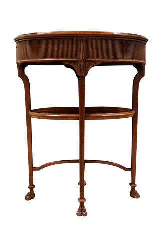 Late 19th Century Oval Mahogany Bijouterie Table, circa 1900