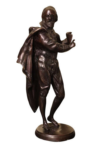 A Cast Bronze Figurine of William Shakespeare