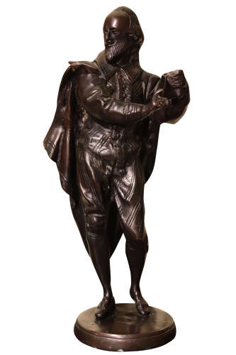 A Cast Bronze Figurine of William Shakespeare