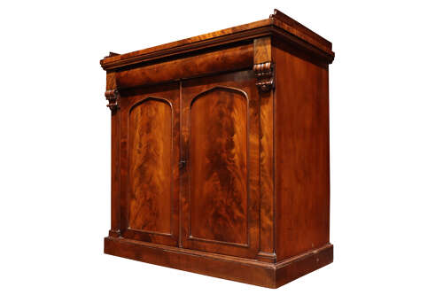 William IV flame mahogany deep sideboard