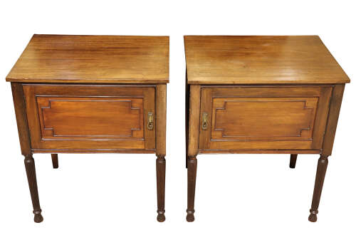 A Pair of Mahogany Bedside Cupboards circa 1930