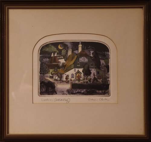 Pair of British Artist’s Proof Etchings by Graham Clarke