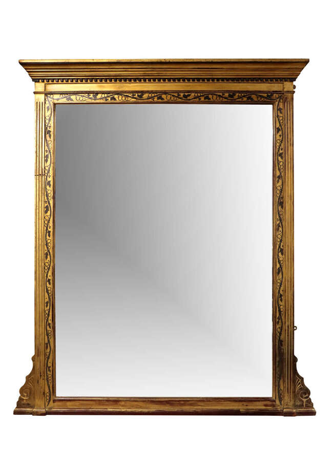 A fine and impressive large wall mirror in a classical gilt frame, circa 1830