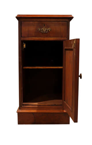 Pair of Early 20th Century Mahogany Bedside Cupboards with Drawer