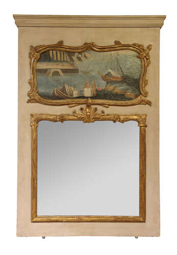 A Decorative 19th century French Trumeau Mirror