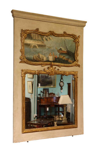 A Decorative 19th century French Trumeau Mirror