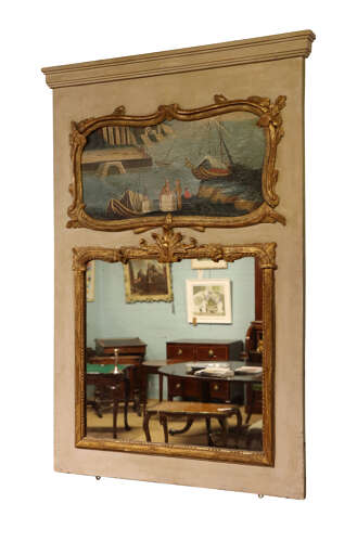 A Decorative 19th century French Trumeau Mirror