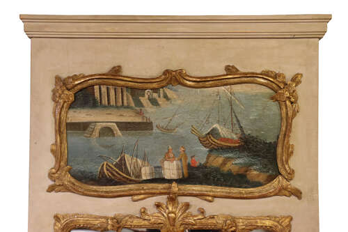 A Decorative 19th century French Trumeau Mirror