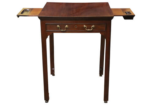 Mid 18th Century Mahogany Centre Writing Table with Pull-Out Slides, Circa 1750