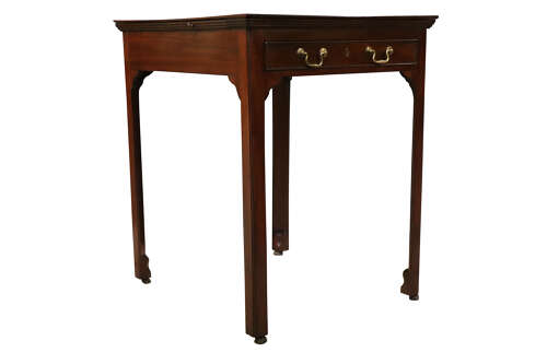 Mid 18th Century Mahogany Centre Writing Table with Pull-Out Slides, Circa 1750