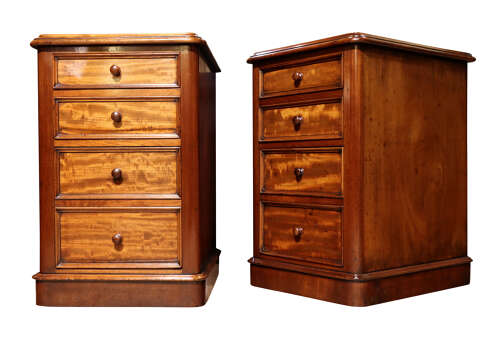 Pair of Victorian Mahogany Bedside Chests, Circa 1850